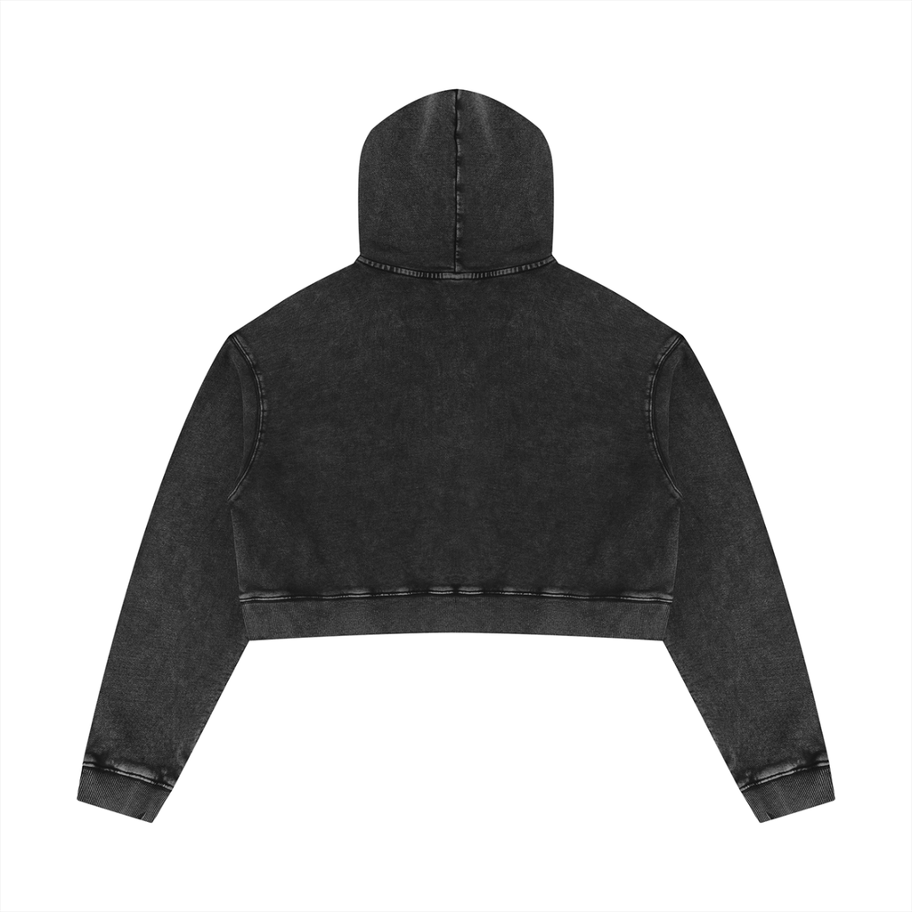Women’s Rooted Script Logo Washed Crop Hoodie