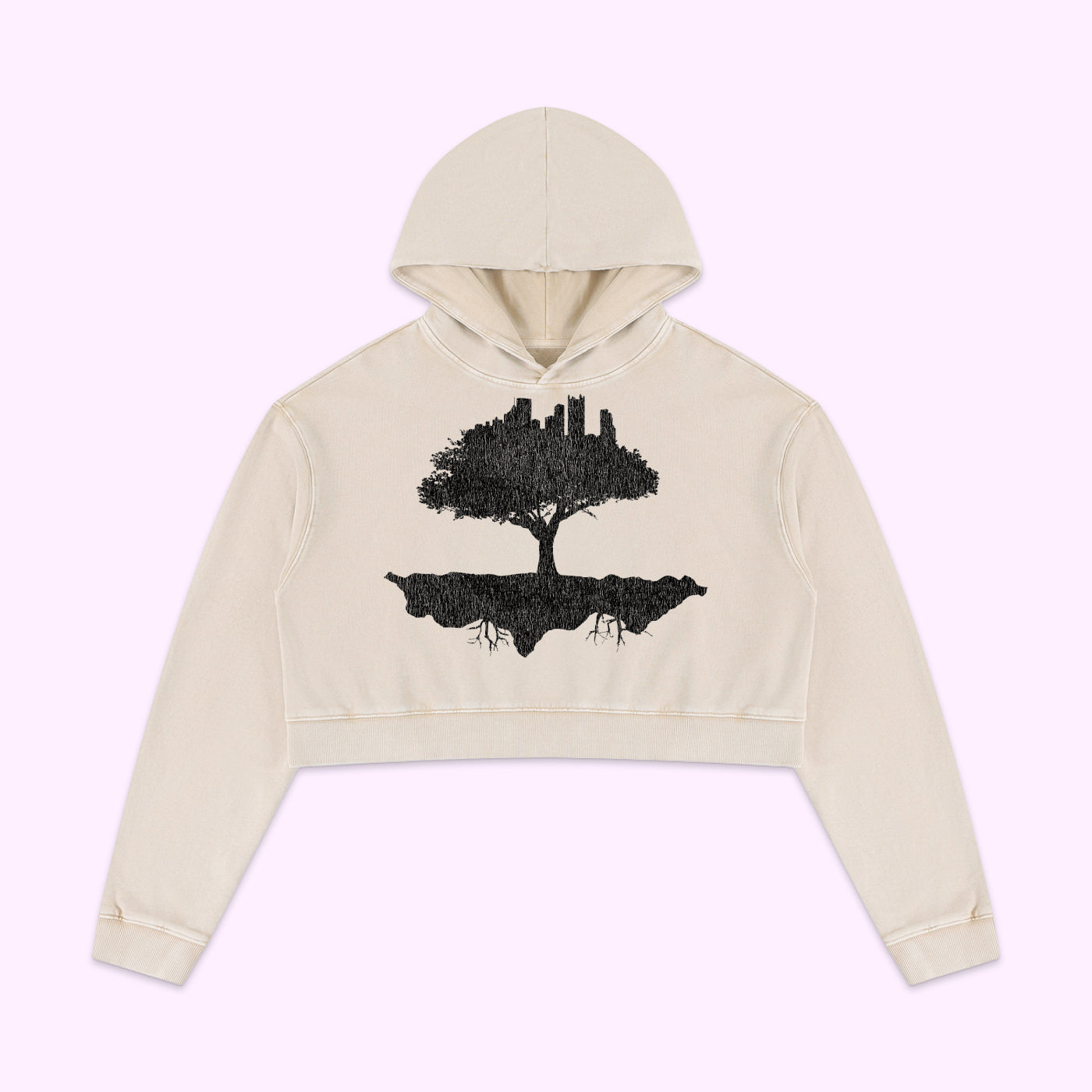 Women’s Distressed OG Logo Washed Crop Hoodie