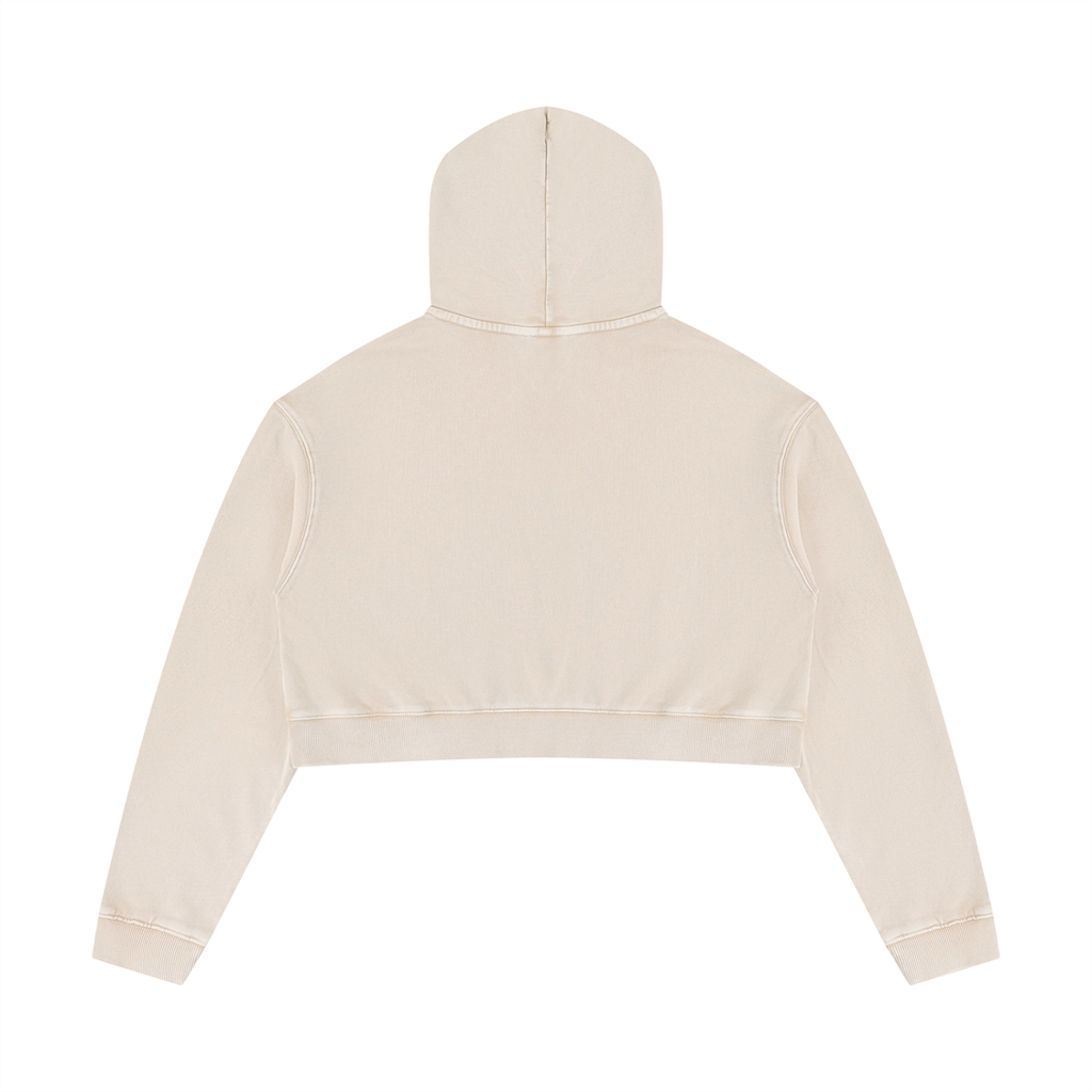 Women’s Distressed OG Logo Washed Crop Hoodie