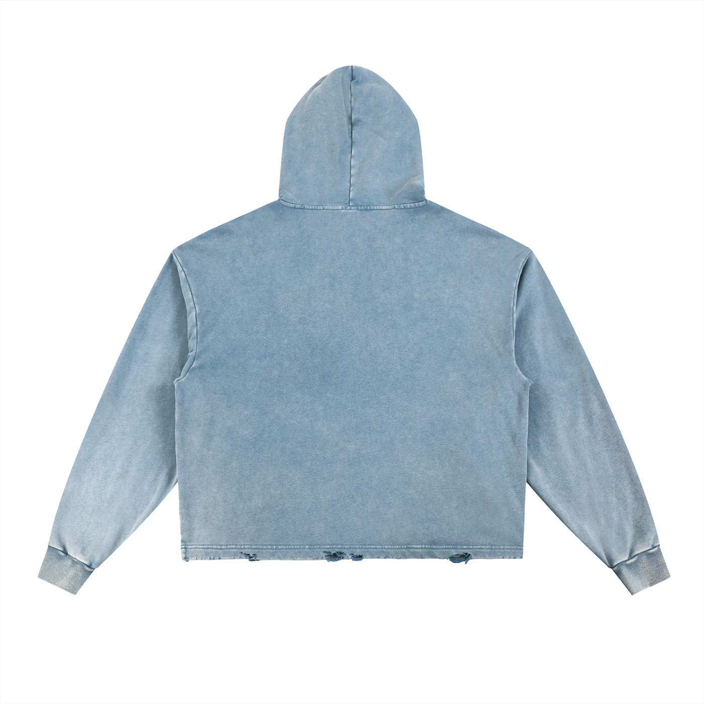 Rooted Pirate Washed Frayed-Hem Hoodie