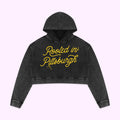 Women’s Rooted Script Logo Washed Crop Hoodie
