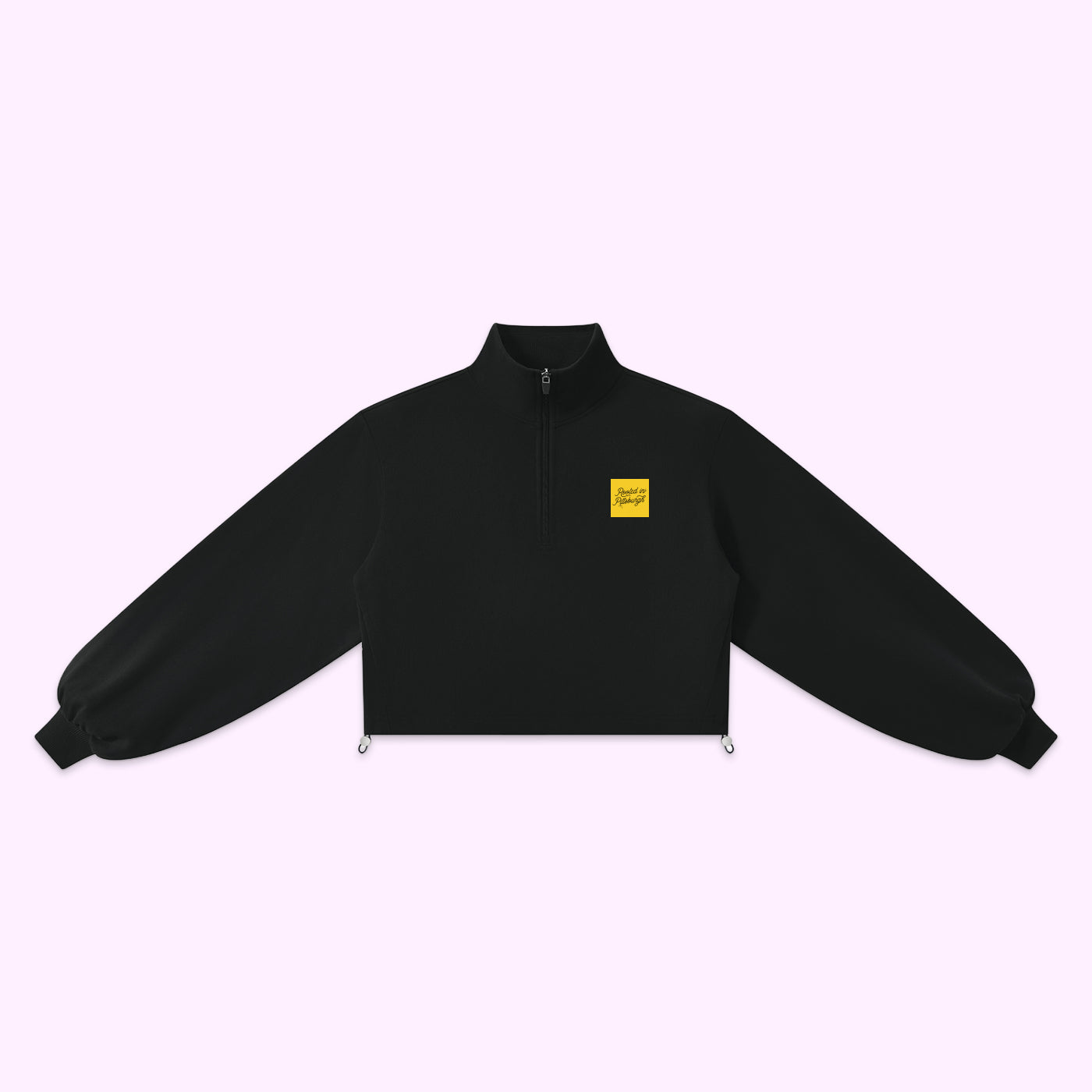 Women’s Square Logo Mock-Neck Quarter-Zip Sweatshirt