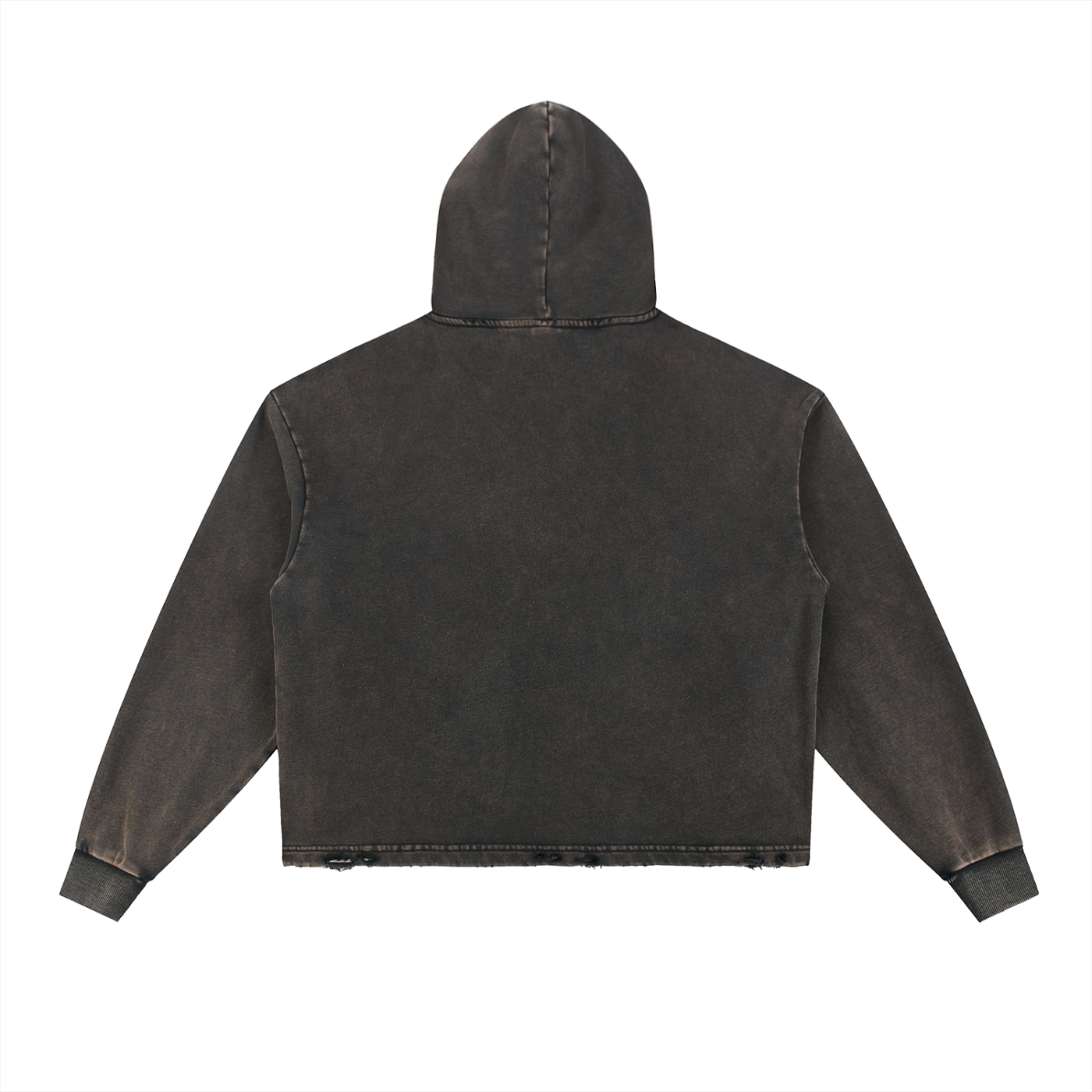 Rooted Pirate Washed Frayed-Hem Hoodie